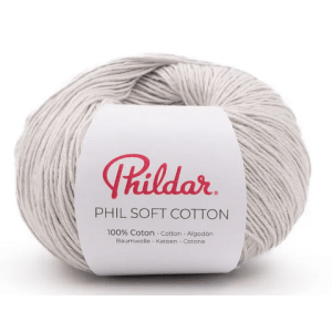 Fil Phildar Soft Cotton 50g 100% Coton Aiguille 3 - givre