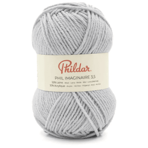Pelote Phildar Phil Imaginaire 3.5 - 50g, 125m, 50% Laine, Aiguille 3.5 - givre