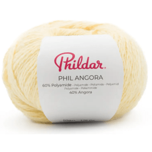 phil angora  60% polyamide - 40% angora  50 g 200m - jaune beurre