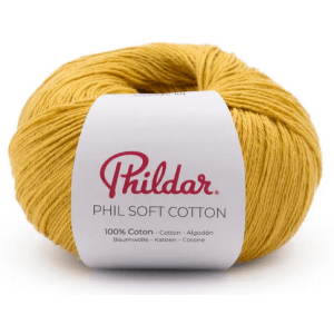 Fil Phildar Soft Cotton 50g 100% Coton Aiguille 3 - jaune d'or