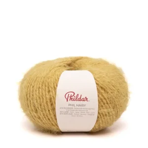 Fil à tricoter Phildar Phil Hairy 100 g, 190 m - jaune d'or