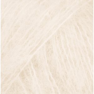 Fil à tricoter Drops Design Brushed Alpaca Silk 77% alpaga, 23% soie - naturel 01