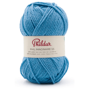 Pelote Phildar Phil Imaginaire 3.5 - 50g, 125m, 50% Laine, Aiguille 3.5 - ocean