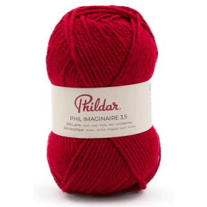 Pelote Phildar Phil Imaginaire 3.5 - 50g, 125m, 50% Laine, Aiguille 3.5 - pavot