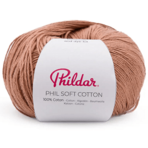 Fil Phildar Soft Cotton 50g 100% Coton Aiguille 3 - tabac