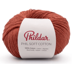 Fil Phildar Soft Cotton 50g 100% Coton Aiguille 3 - terracotta
