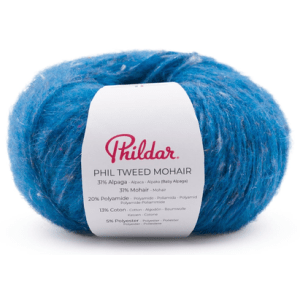 phil tweed mohair - tweed mohair bleu topaze