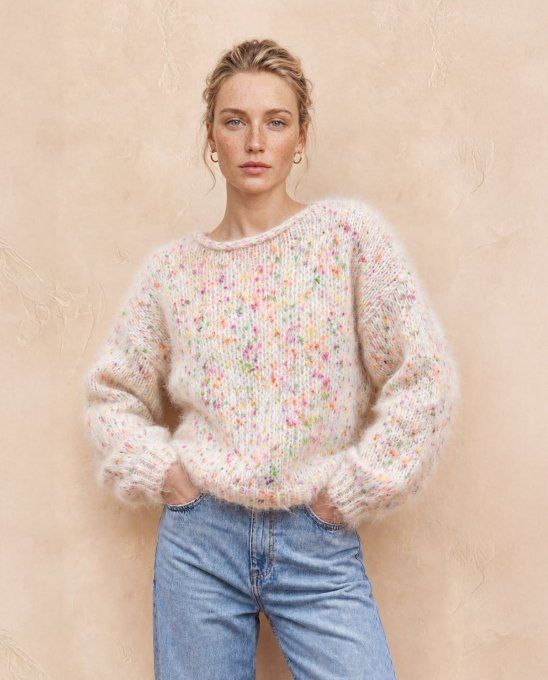 phil mohair dots 50g 62m  60% mohair - 16% laine - 12% acrylique 