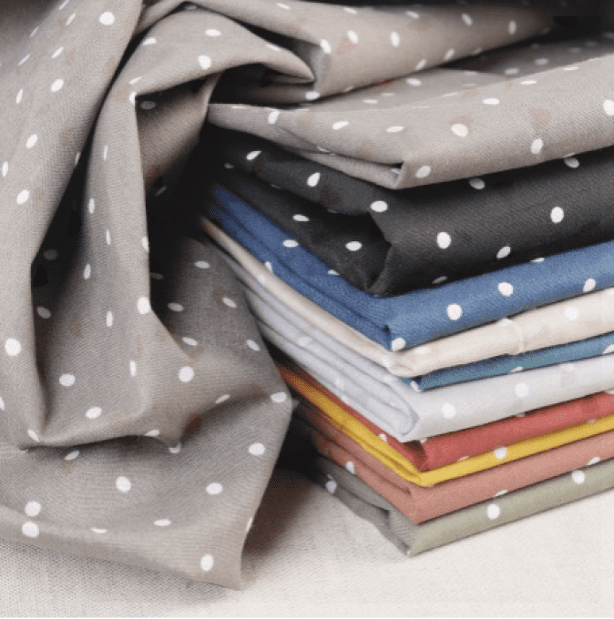 Tissu Coton pois Creanous 100% coton largeur 140 cm 110 g/m² vendu par 50 cm