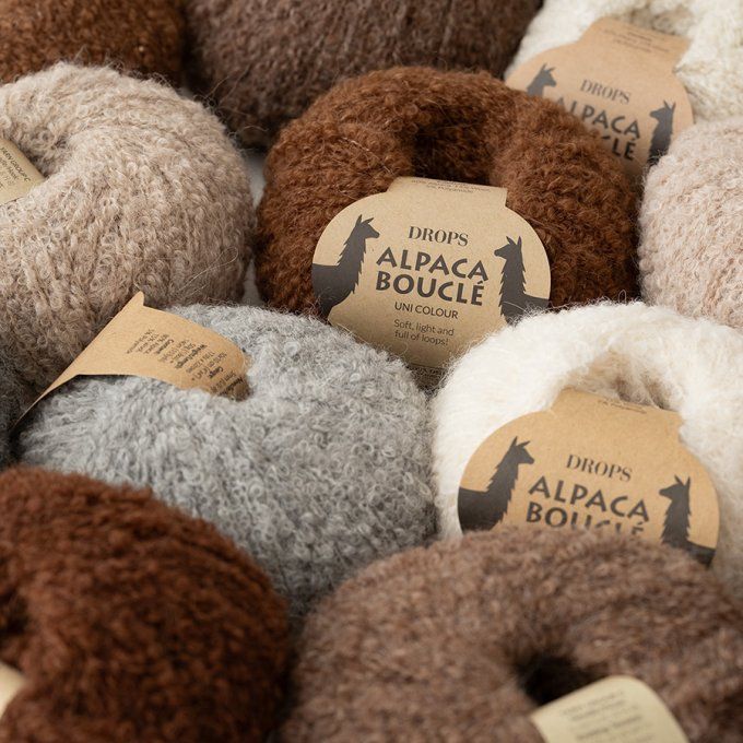 Fil à tricoter Drops Design Alpaca Bouclé 80 % alpaga 50 g
