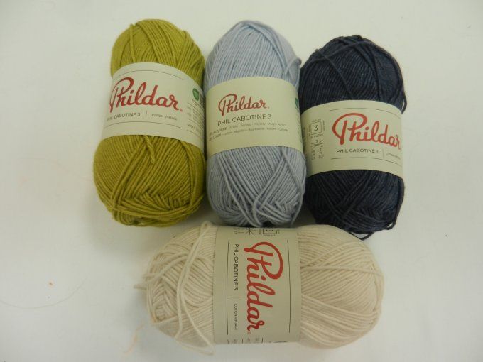 n°45 lot 4 pelotes cabotine 3 phildar