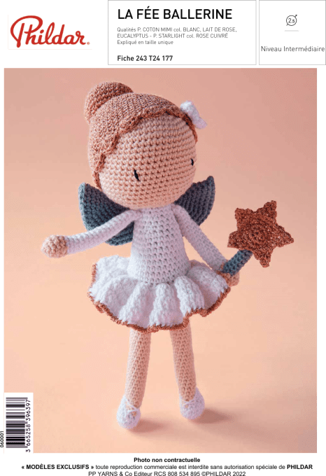modèle amigurumis Margot la fée ballerine téléchargeable