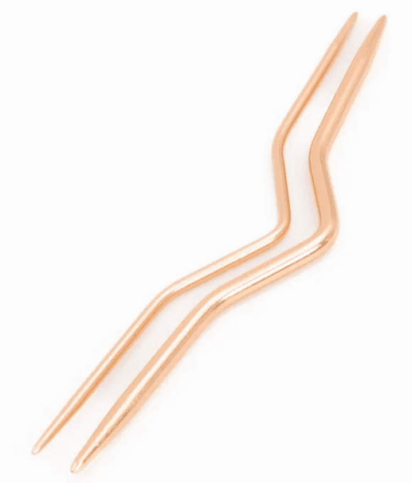 Aiguilles à torsades rose gold
