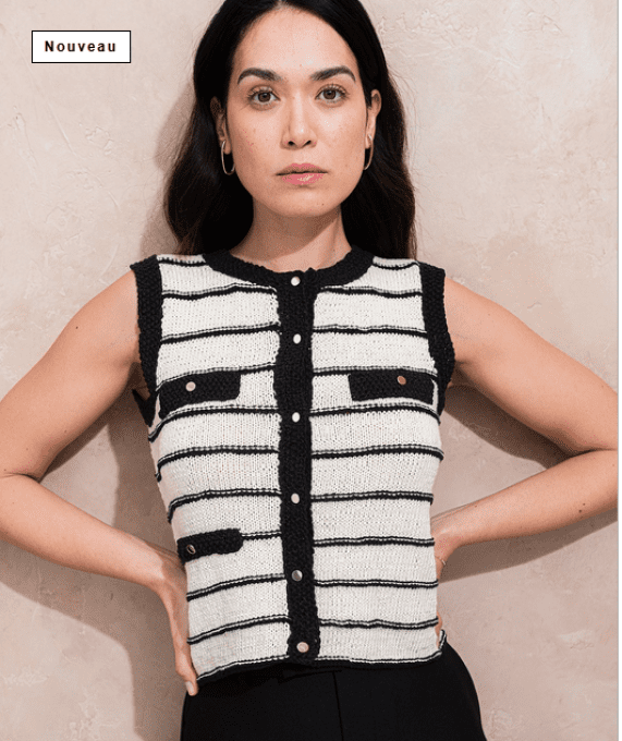 fiche modèle 15 gilet loris