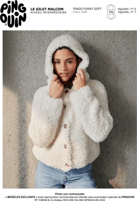 Fiche Modèle Gilet Femme Malcom téléchargeable pdf