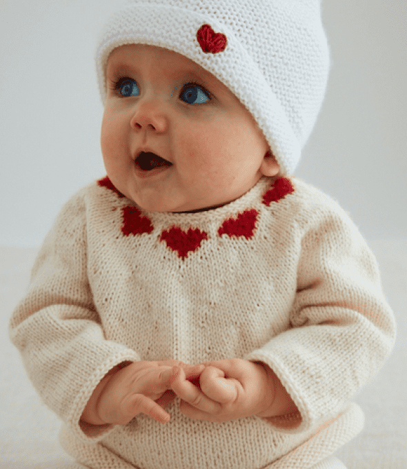Fiche modèle pull layette noémie